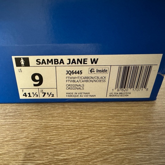 🆕 NIB adidas Samba Mary-Jane Classic Black White Sporty Casual Athleisure Prep - Picture 11 of 11